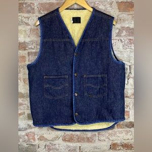 Vintage seats roebuck Sherpa lined denim vest